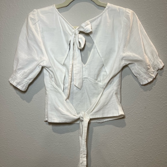 Abercrombie & Fitch Women’s White Open Tie Back Size S - Picture 9 of 10